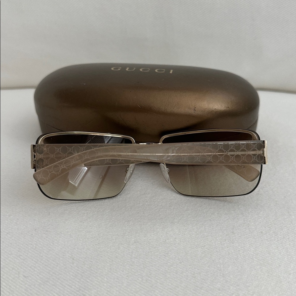 Gucci Vintage Tan Gradient Sunglasses - Picture 3 of 9
